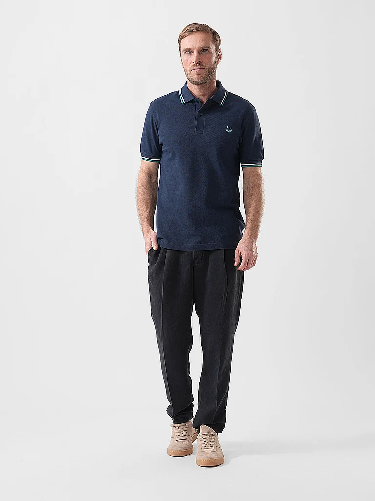 Fred Perry Herren Polo Shirt Marineblau Gr. S 6